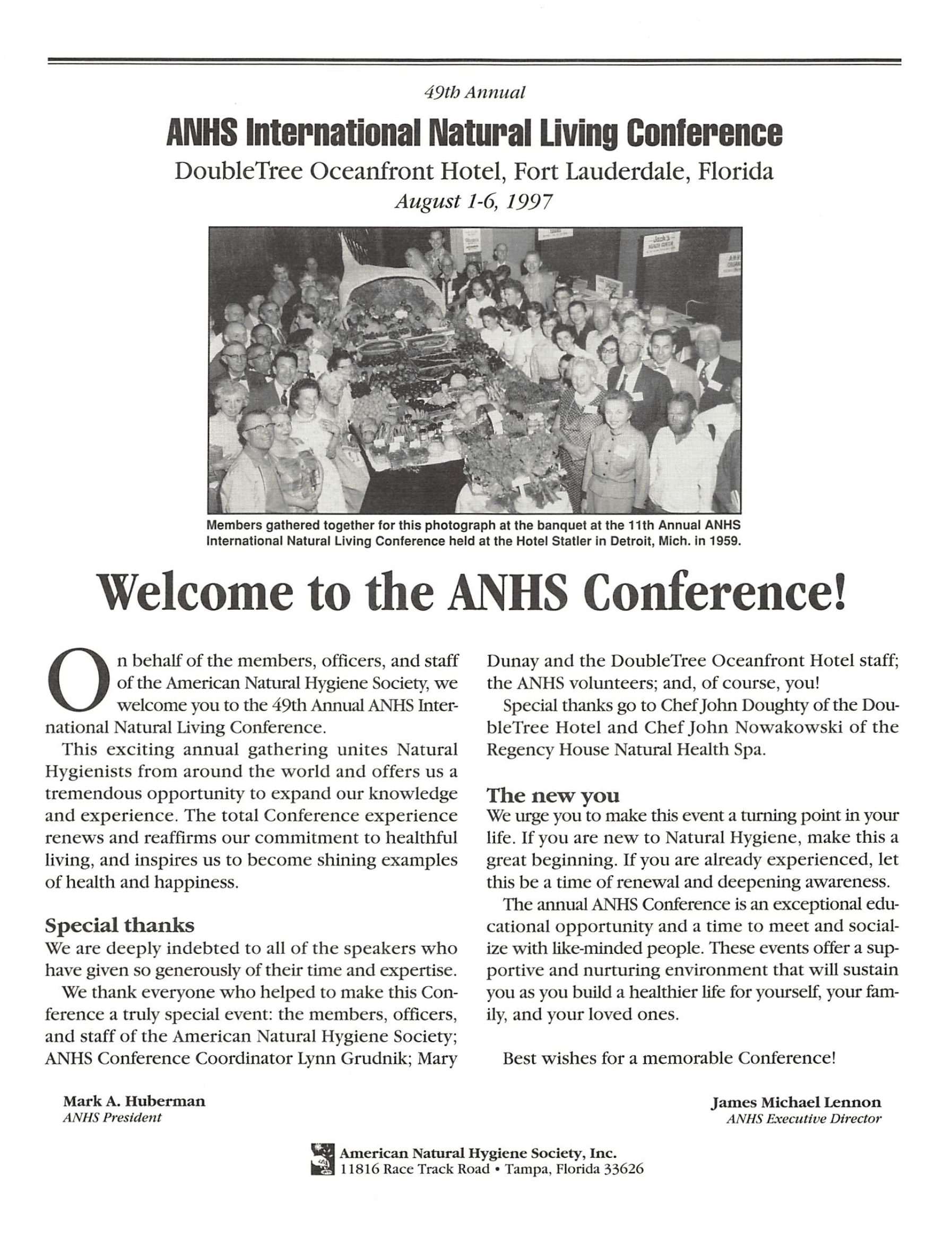 Conference Program. Fort Lauderdale, 1997